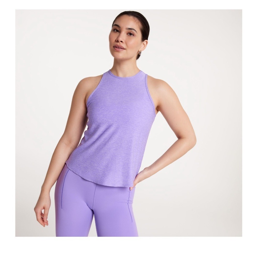 NWT Calia Lustralux Cutaway Tank Heathered Purple Size XS